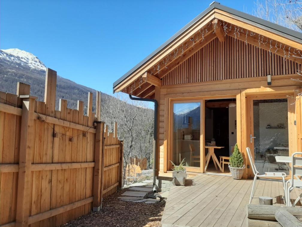 Petit Chalet Neuf Independant 2 Pers "La Cabane De Jean " Briançon Exteriör bild